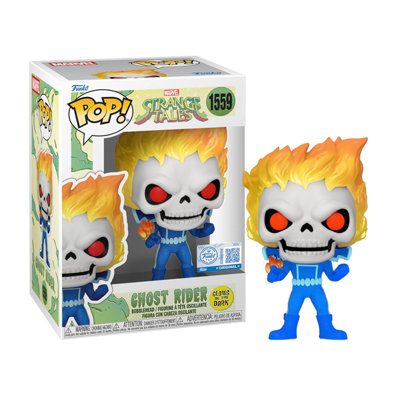 Marvel Strange Tales Ghost Rider Glow-in-the-Dark Funko Pop! Vinyl Figure #1559 - Entertainment Earth Exclusive