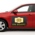 thumbnail image 1 of CEO On Board Car Magnet Sign by DC | Flexible Car Magnetic Sheets with Adhesive Backing | 12"x18" Bumper Magnet Sticker for Vehicles, Trucks & Business Advertising Signs | 2 PC | Made in USA, 1 of 6