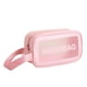 thumbnail image 2 of Wosthever Bolsa de almacenamiento de viaje para mujer de PU, organizador de artículos de aseo, bolsa de cosméticos de PVC impermeable, bolsa de Almacenamiento y organización del hogar Rosado S, 2 of 6