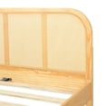thumbnail image 5 of Christopher Knight Home Bohemian Queen Wood Platform Bed Frame with Rattan Headboard, Natural, 5 of 10