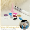 thumbnail image 4 of Uxcell Cat Nail Caps, Cat Claw Covers with Adhesive Glue and Applicators, Kitten Claw Caps Soft Paws, (40 Pcs, S, Rose Red), Intended for Pet Tips /  Nail Covers / Control Paws, 4 of 6