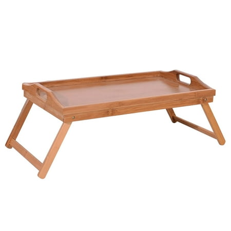 Hospital Tray Table Ktaxon Wood Bed Tray Breakfast Laptop Desk Food Serving Hospital Table Folding Legs New ()
