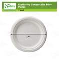 thumbnail image 3 of EcoQuality 100% Compostable 7-Inch Plates [50 Count] - Natural SugarCane Biodegradable Compostable Bagasse Bamboo Environmentally Friendly - Plates for Dessert, Appetizers, Birthdays, Microwavable, 3 of 8