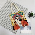 thumbnail image 4 of Trendy Cartoon Figure Print Tote Satchel Bag, Large Capacity Shoulder Bag, All-Match Bag For Shopping, 4 of 4