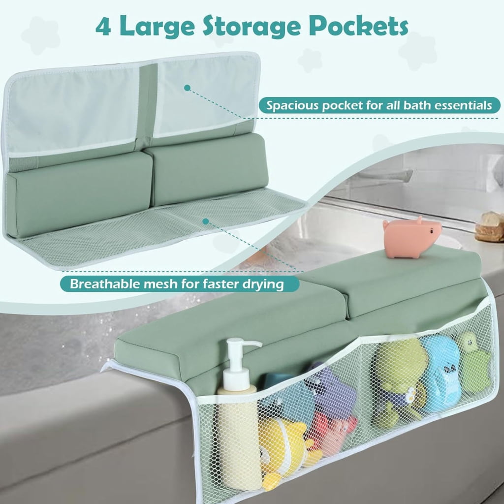 Msioytog Infant Bath Accessories Kits Including Kneeling and Elbow Pad for Comfort