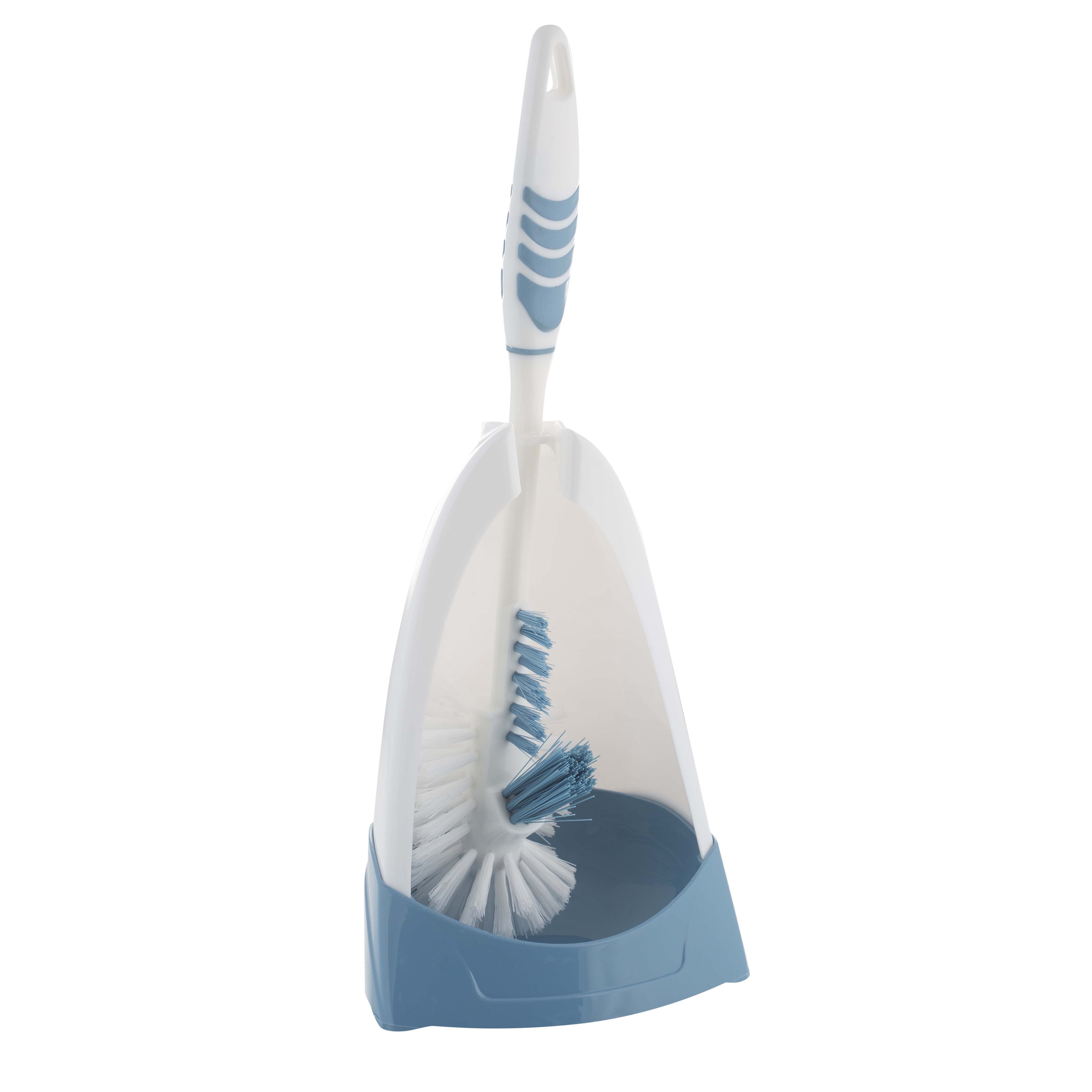 Bath Bliss 2 Pack Toilet Brush with Rim Scrubber, Blue