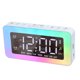 thumbnail image 1 of Relojes de alarma digitales LED Reloj luminoso de superficie de espejo USB regulable (blanco) Likrtyny Para estrenar, 1 of 9