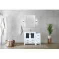 thumbnail image 6 of Volez 42 in W White Bath Vanity with Side Cabinet, White Ceramic Top, and 28 in Mirror, 6 of 6