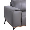 thumbnail image 7 of Hawthorne Collections 19.7" Modern Top Grain Leather Sofa in Gray, 7 of 7