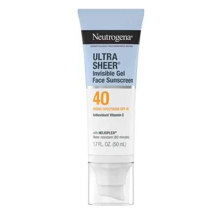 Neutrogena Ultra Sheer Invisible Gel SPF 40 Face Sunscreen, 1.7 fl. oz