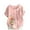 Pink, variant on Taqqpue Cotton Linen Tops for Women Loose Fit Casual Roll Up Short Sleeve T-Shirt Trendy Cute Floral Print Blouse Crew Neck Buttons Shirts