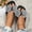 Gray, variant on Women's Bohemian Bow Thong Slides, Printed Fabric Flip Flops, Lightweight Summer Footwear for Casual, Shopping, Daily Outings Green 38