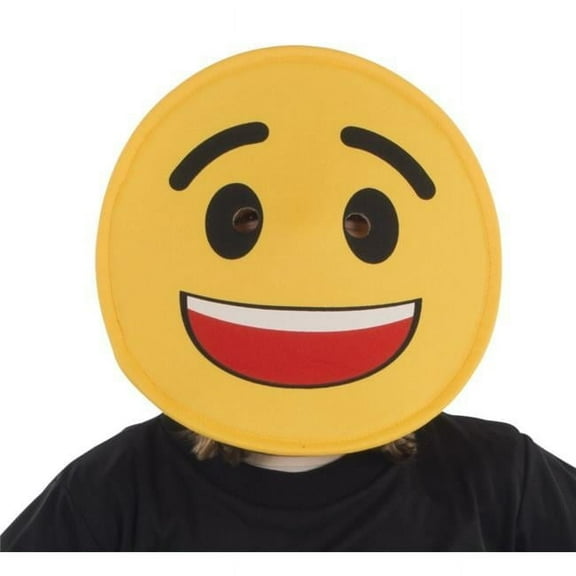 Dress Up America Smiling Face Emoji Mask for Adults Funny Head Mask Accessory one Size Yellow