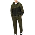 thumbnail image 2 of FOCUSNORM Men Sportswear, Camouflage Hooded Zip-Up Coat + Solid Color Slacks, 2 of 9