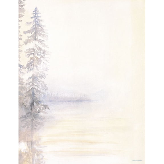 Great Papers! Morning Mist Stationery Letterhead, 8.5" x 11", Imprintable, 80 count
