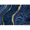 thumbnail image 3 of Nordic Navy Blue Gold Marble Area Carpet, Luxury Abstract Stain Resistant Living Room Rug, Soft Rug Breathable Non-Shedding Washable for Bedroom Living Room Boy Girl Decor 4x6ft, 3 of 7