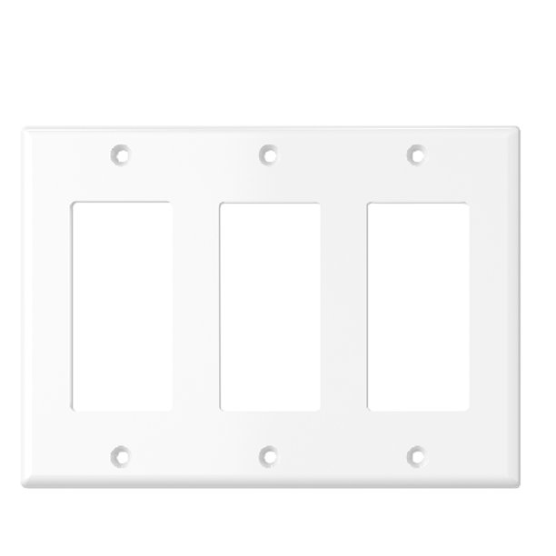 TaniaWiring Single Pack Decorator / GFCI Light Switch Wall Plates 3Gang Standard Size