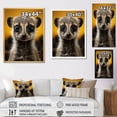 thumbnail image 4 of Designart "Curious Meercat in Yellow Brown" Animals Floater Framed Wall Decor, 4 of 7