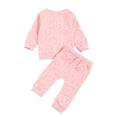 thumbnail image 1 of Mialoley Infant Two-piece Clothes Set, Floral Print Round Collar Top and Long Pants, 1 of 9