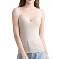 thumbnail image 1 of Women Tank Tops Shirt Solid Slim Deep V-Neck Crop Tops Summer Camisole with Pad, 1 of 8