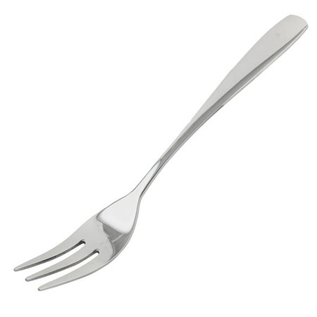 Handle Fish Fork - Unique BargainsHousehold Long Handle Stainless Steel Fruit Salad Dessert Fork 15cm Length