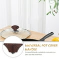 thumbnail image 4 of Toyvian Coffee Wood Grain Pot Lid Handle Replacement with Ergonomic Comfortable Grip for Kitchen Pots and Cookware, 4 of 6