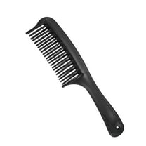 Unique Bargains Detangling Hair Comb Double Row Tooth for Curly Hair 7.87"x1.77" Black