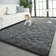 thumbnail image 1 of Alfombra TWINNIS de felpa antideslizante para interiores, 183 x 274 cm, color gris, 1 of 9