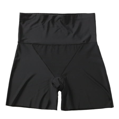 

HOMEMAXS 1PC High Waist Safety Pants Ice Silk Leggings Dress Anti-emptied Pants Underskirt Shorts for Female (Black M)