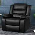 thumbnail image 3 of TrumanPick Recliner Chairs for Audlts, PU Leather  Rocker Recliners Small Spaces Sleeper Sofa Chair for Living Room, Black, 3 of 9