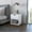 White, variant on Gray Nightstand with Drawer and Shelf / Store Bedroom Items and Show Personal Style