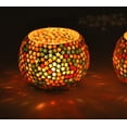 thumbnail image 4 of TIED RIBBONS Mosaic Glass Votive Tealight Candle Holders | Pack of 2 | Votive Candle Holders for Weddings, Parties and Home Decor, 4 of 5