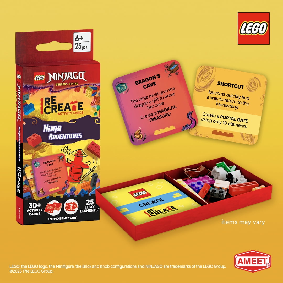 LEGO Activity Cards - ReCreate: LEGO® NINJAGO® Ninja Adventures (with over 30 activity cards and 25 LEGO elements)