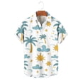 thumbnail image 6 of Gym Shirts Men Cotton,Hawaiian Shirts for Men Casual Summer Beach Shirt Button Down Floral Tropical Vacation Short Sleeve Shirts, 6 of 6