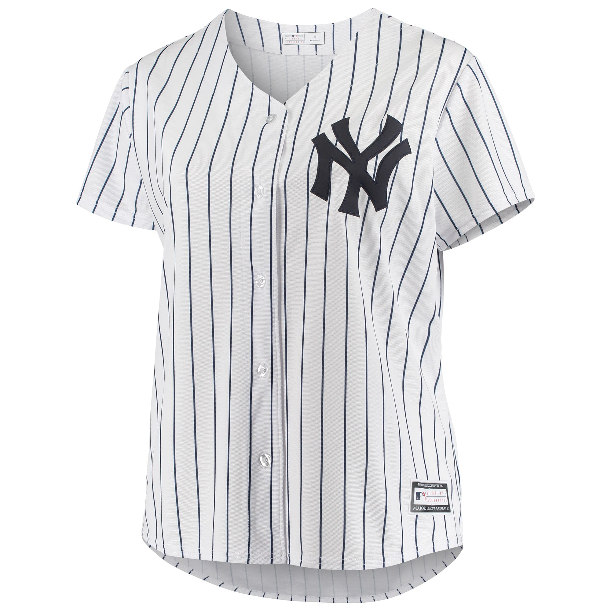 Women's Derek Jeter White New York Yankees Plus Size Replica Player Jersey  