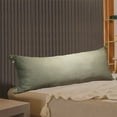 thumbnail image 4 of XIAOLE Corduroy Body Pillow for Adults, Breathable & Cooling Satin Stripe Long Pillow for Bed, Soft Support for Side Sleepper, and Back Pain Relief, Fluffy & Firm, 11.8x23.8 Inch, Green, 4 of 8