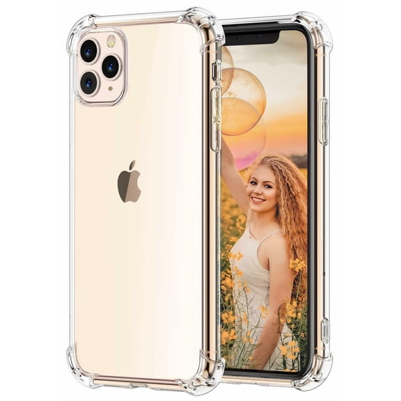 Compatible with iPhone 11 Pro Max Case, Crystal Clear Anti-Scratch Shock Absorption Phone Case Cover with 4 Corners Protection, Soft TPU Slim Case for Apple iPhone 11 Pro Max 6.5 inch (2019)