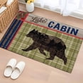 thumbnail image 3 of Retro Bear Front Door Rugs 2x3 ft Cabin Green Plaid Pine Needles Pine Cones Small Rug for Entryway Non Slip Washable Bathroom Door Mat Absorbent Floor Mat for Indoor Entrance, 3 of 9