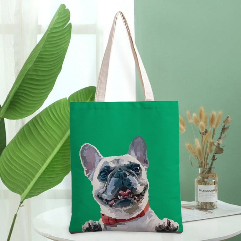 Animal Dogs Canvas Tote Bag - Beach Tote Bags - Weekender Travel Bag - for  Women Cute Aesthetic Beach Tote Bag 