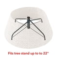 thumbnail image 3 of 24-Inch Water Hyacinth Christmas Tree Collar, Woven Tree Base Cover with Cord Cut Out, White, 3 of 6