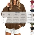 thumbnail image 4 of Women Sweatshirt Sevevn Crew Neck Relaxed Fit French Terry Fabric Drop Shoulder Long Sleeve Pullover With Adjustable Drawstring Hem For Daily Casual Wear, 4 of 9