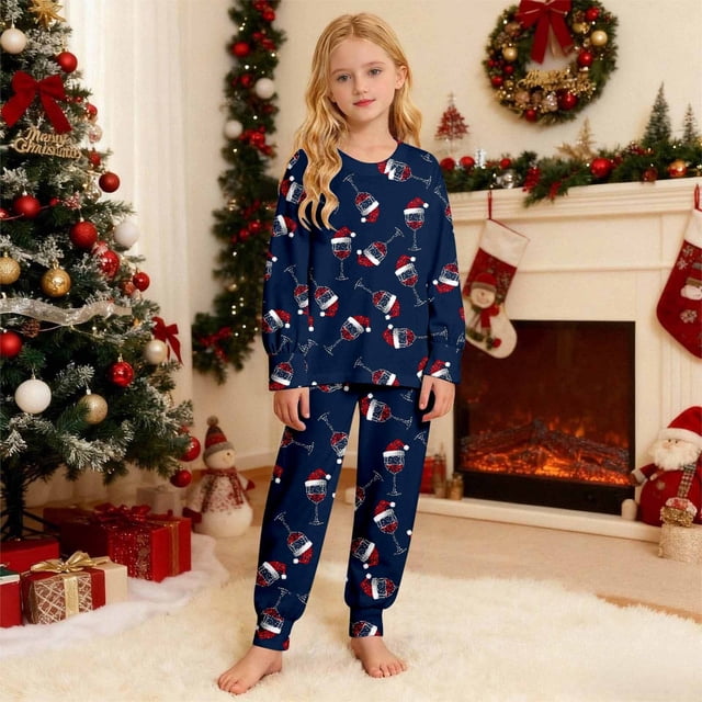 XEGLSBU Thermal Underwear for Kids 2 Piece Long Johns Girls Base Layer Top and Bottom Set