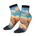 thumbnail image 3 of Salouo Cloud Sleeping Cat Pattern Unisex Middle Tube Socks,Middle-Finger Knee High Socks Over The Calf Tube Stocking Crew Stockings for Women and Men Tube Socks, 3 of 8