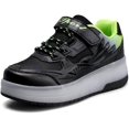 thumbnail image 1 of QOEUCME Zapatos con luz LED para principiantes con ruedas, patines para niños, patines brillantes, zapatos de skate, zapatos luminosos al aire libre para fiesta, cumpleaños, Navidad, el mejor regalo, 1 of 4