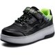 thumbnail image 1 of QOEUCME Zapatos con luz LED para principiantes con ruedas, patines para niños, patines brillantes, zapatos de skate, zapatos luminosos al aire libre para fiesta, cumpleaños, Navidad, el mejor regalo, 1 of 4