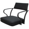 thumbnail image 3 of Carolina Swivel Bar Height 30" Metal WB Stool - Black Vinyl - Gray, 3 of 6