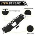 thumbnail image 4 of Cubierta de tablero Unique Bargains para Chevrolet Colorado 2015-2022, alfombra de cubierta de tablero antideslizante, cubierta de consola central de tablero de franela, color negro, 4 of 6