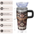 thumbnail image 3 of Bohemian Style 20oz Tumbler with Lids & Straws, Double Wall Vacuum Insulated Stainless Steel Coffee Cup, Leakproof Travel Mug, 3 of 5