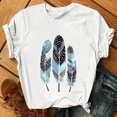 thumbnail image 4 of PXLKNZH Hauts pour Femmes T-Shirts à Manches Courtes Col Rond Blouse de Travail Habillée Décontractée Printemps Été Mode 2025 Vêtements Tendance Blanc,L, 4 of 6