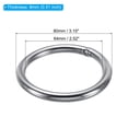 thumbnail image 2 of Unique Bargains 64mm Metal O Rings, 8 Pack 304 Stainless Steel Round Rings for Hardware Bags, 2 of 7
